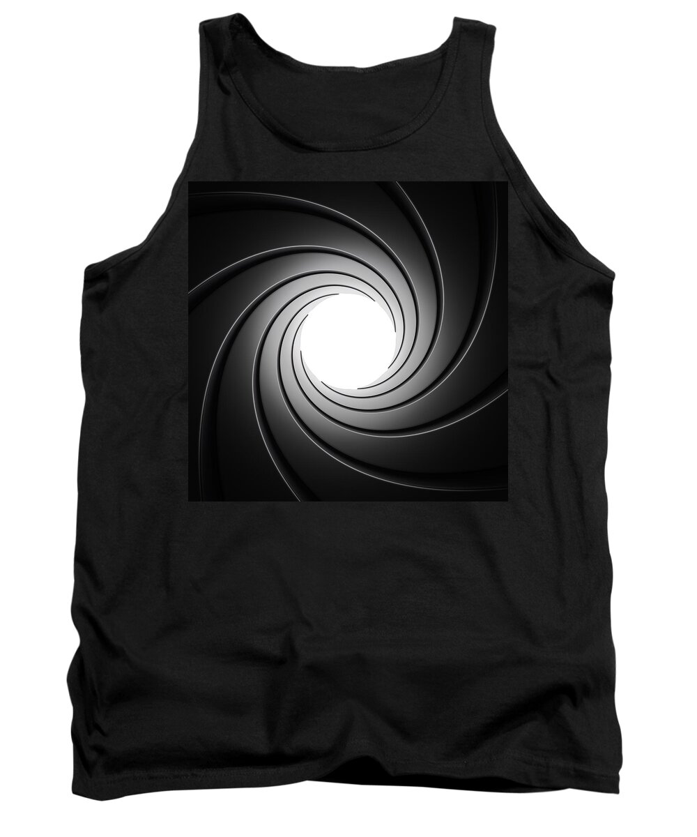 Barrel Tank Top featuring the photograph Gun Barrel from Inside by Johan Swanepoel