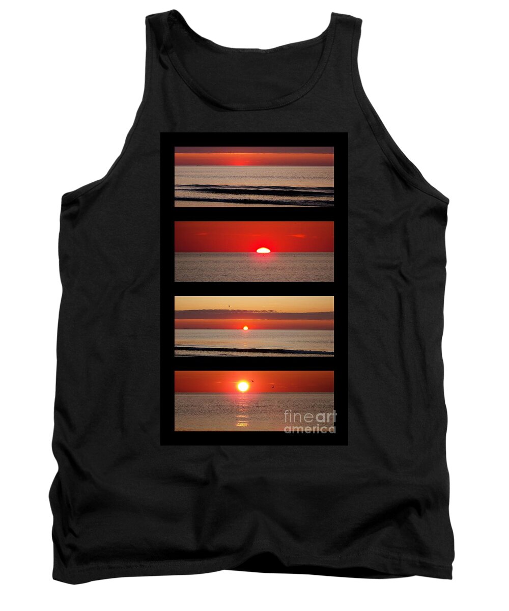 Sunrise Tank Top featuring the photograph Hampton Beach Sunrise Collage by Eunice Miller
