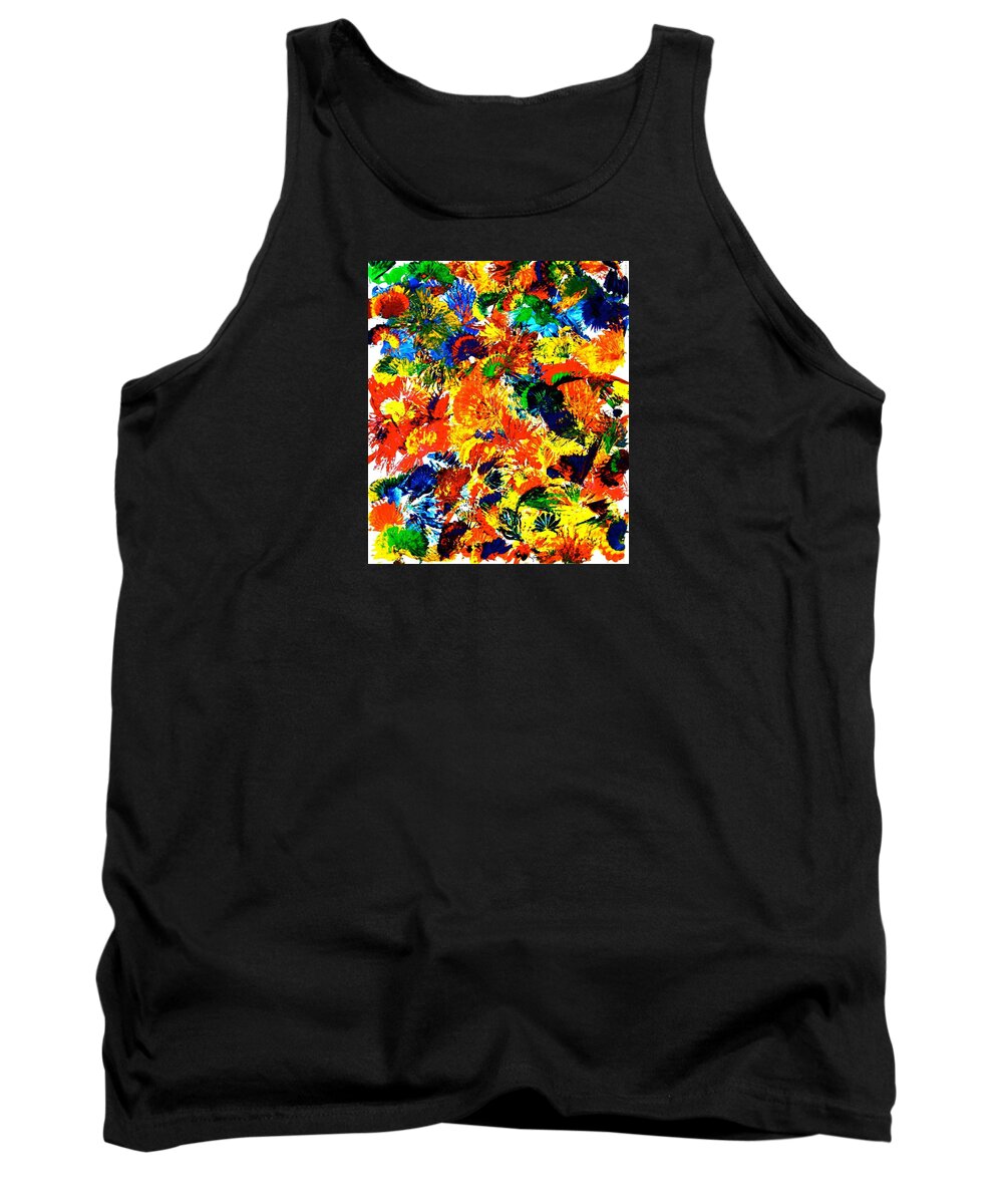 Painting With Acrylics Tank Top featuring the painting Happy Hour in Rio de Janeiro by Monique Wegmueller