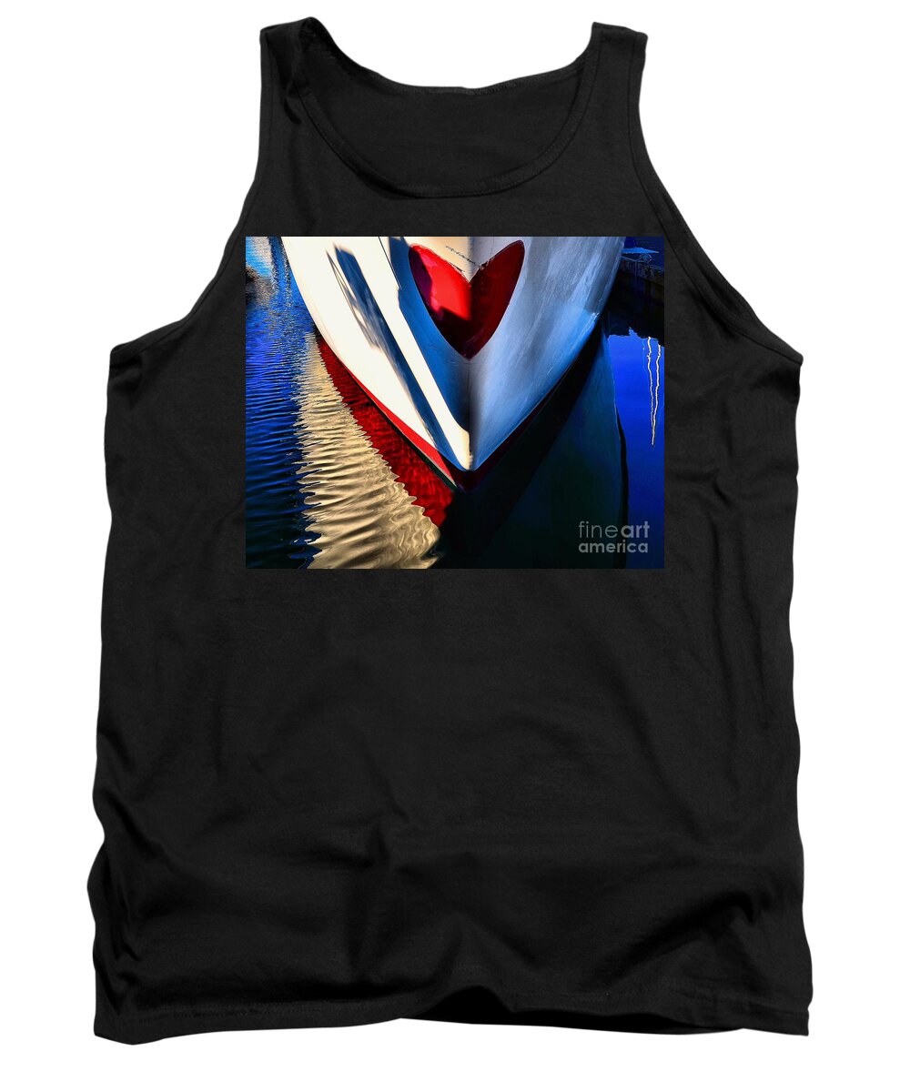 Abstract. Abstraction Tank Top featuring the photograph Hearts Afire by Lauren Leigh Hunter Fine Art Photography