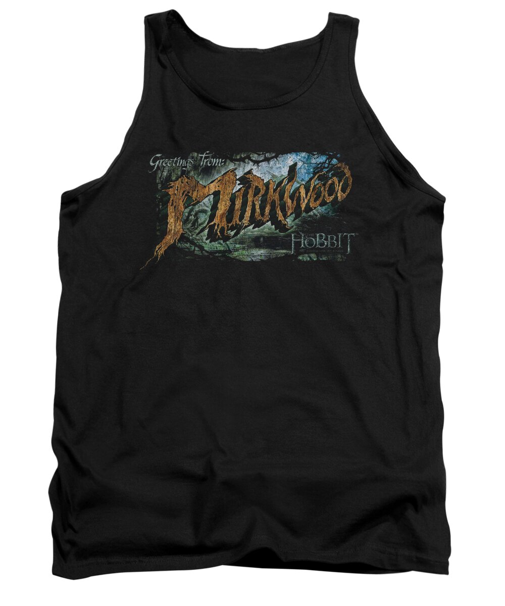 The Hobbit Tank Top featuring the digital art Hobbit - Greetings From Mirkwood by Brand A