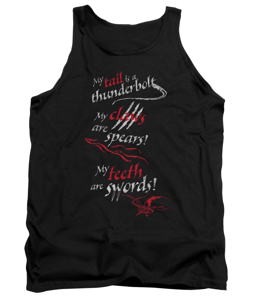 The Hobbit Tank Top featuring the digital art Hobbit - Tail Claws Teeth by Brand A