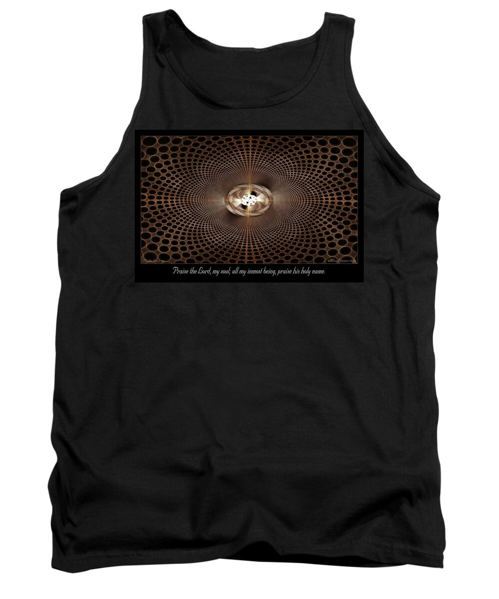 Fractal Tank Top featuring the digital art Holy Name by Missy Gainer