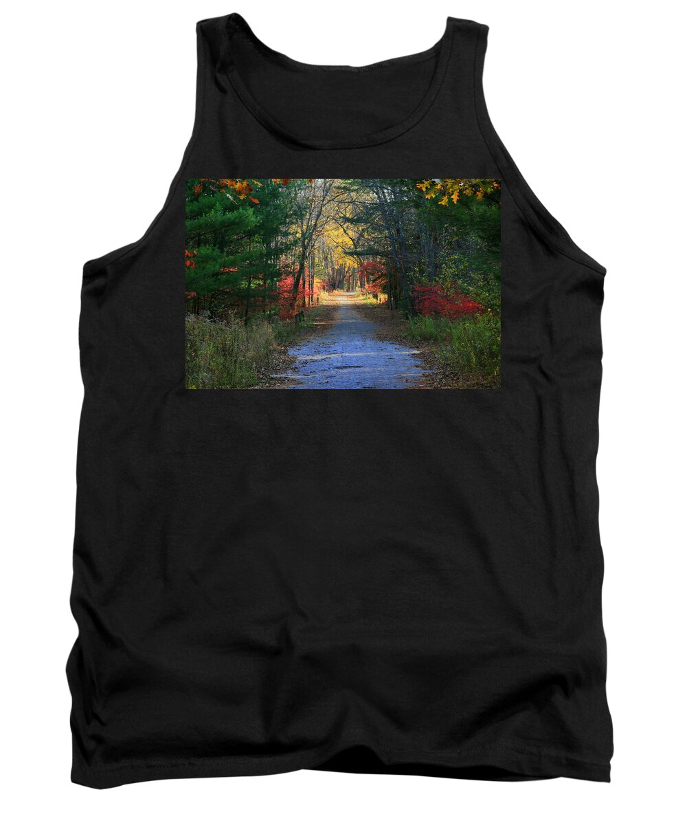 Red Leaves Tank Top featuring the photograph Homeward Bound by Neal Eslinger