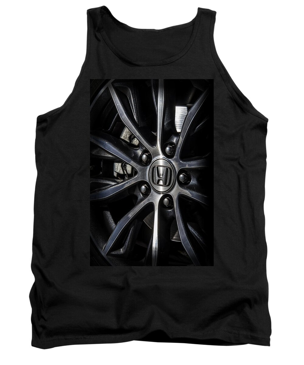 Auto Tank Top featuring the photograph Honda wheel by Paulo Goncalves