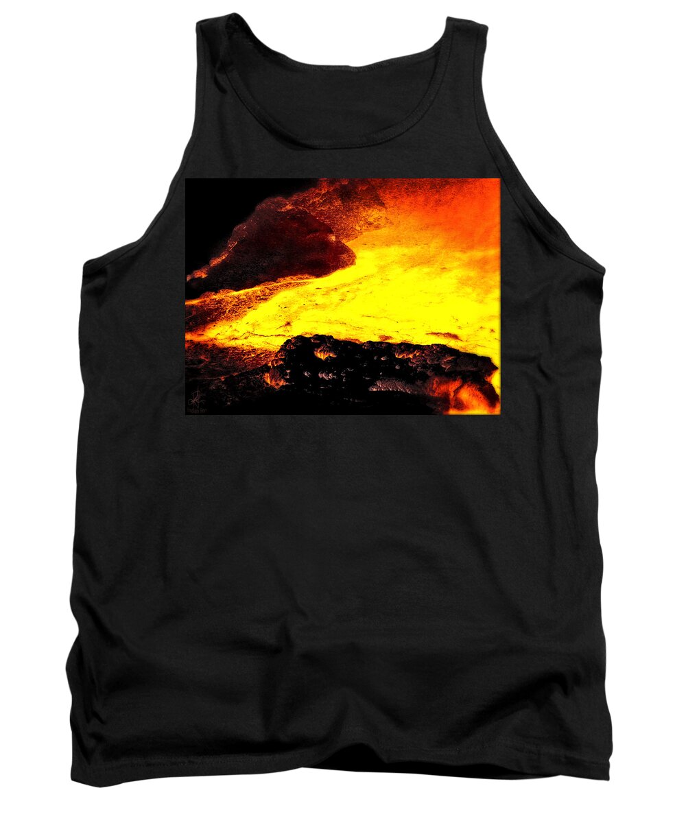 Lava Tank Top featuring the photograph Hot Rock and Lava by Pennie McCracken