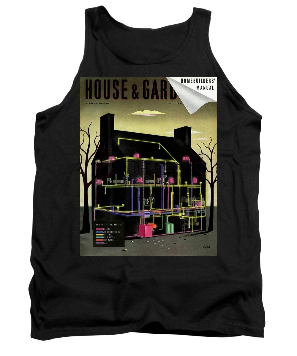 House & Garden Tank Top featuring the photograph House and Garden Cover Illustration Of The Internal by Victor Bobritsky