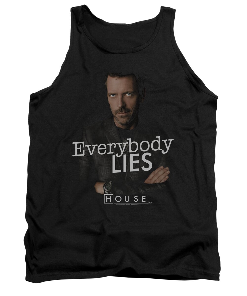 House Tank Top featuring the digital art House - Everybody Lies by Brand A