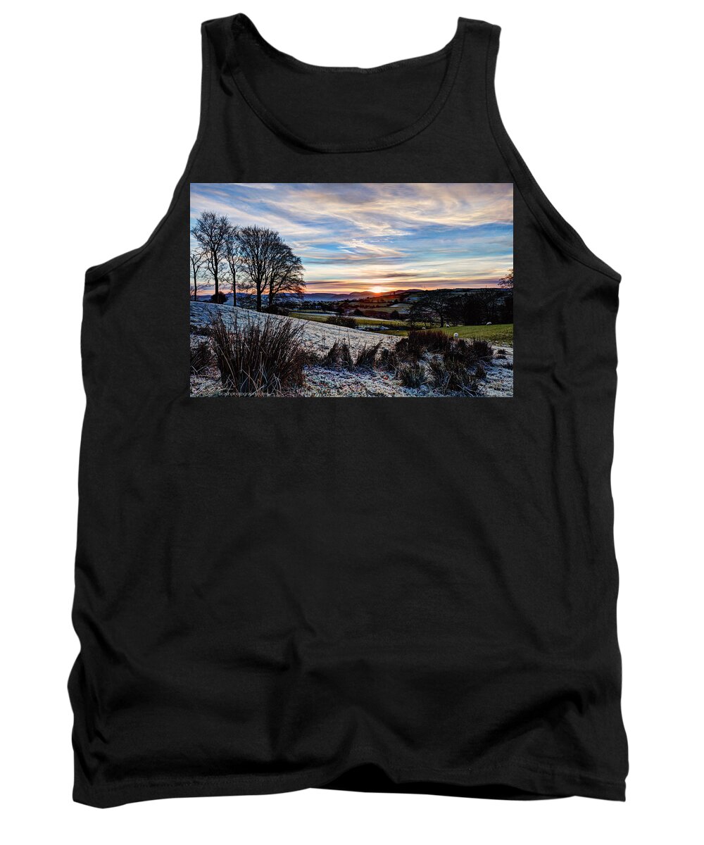 Winter Tank Top featuring the photograph Icy Sunset by B Cash