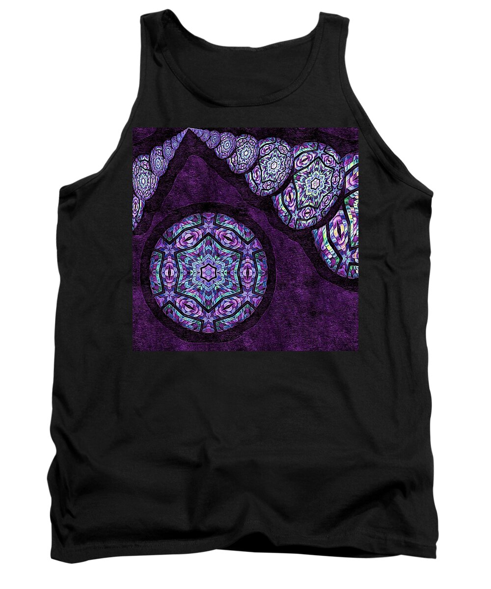 Plum Purple Mandala Tank Top featuring the digital art Imagine This by Susan Maxwell Schmidt