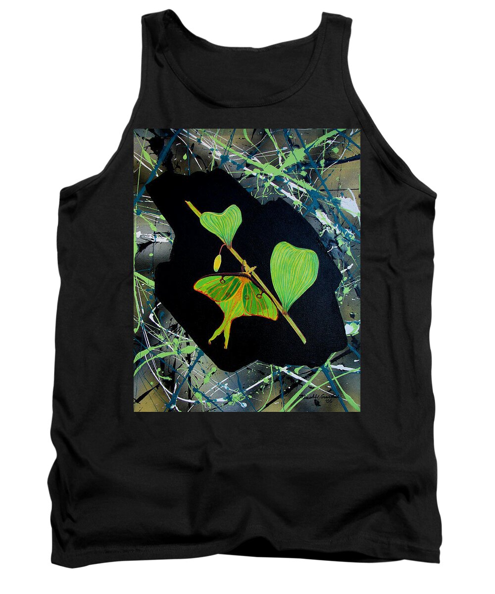 Abstract Tank Top featuring the painting Imperfect III by Micah Guenther