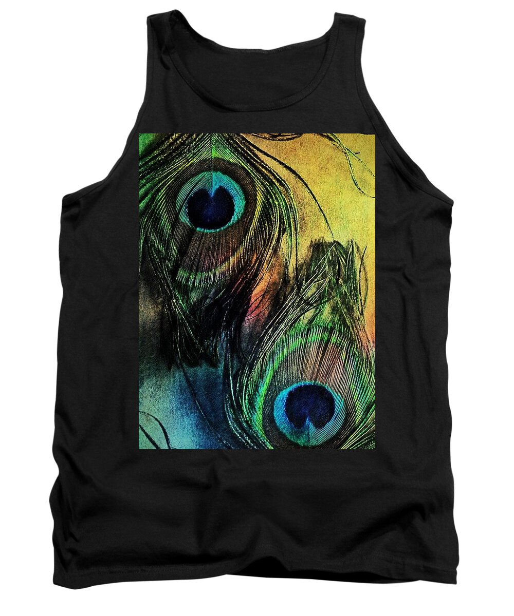 Peacock Tank Top featuring the photograph In the eyes of others by Binka Kirova