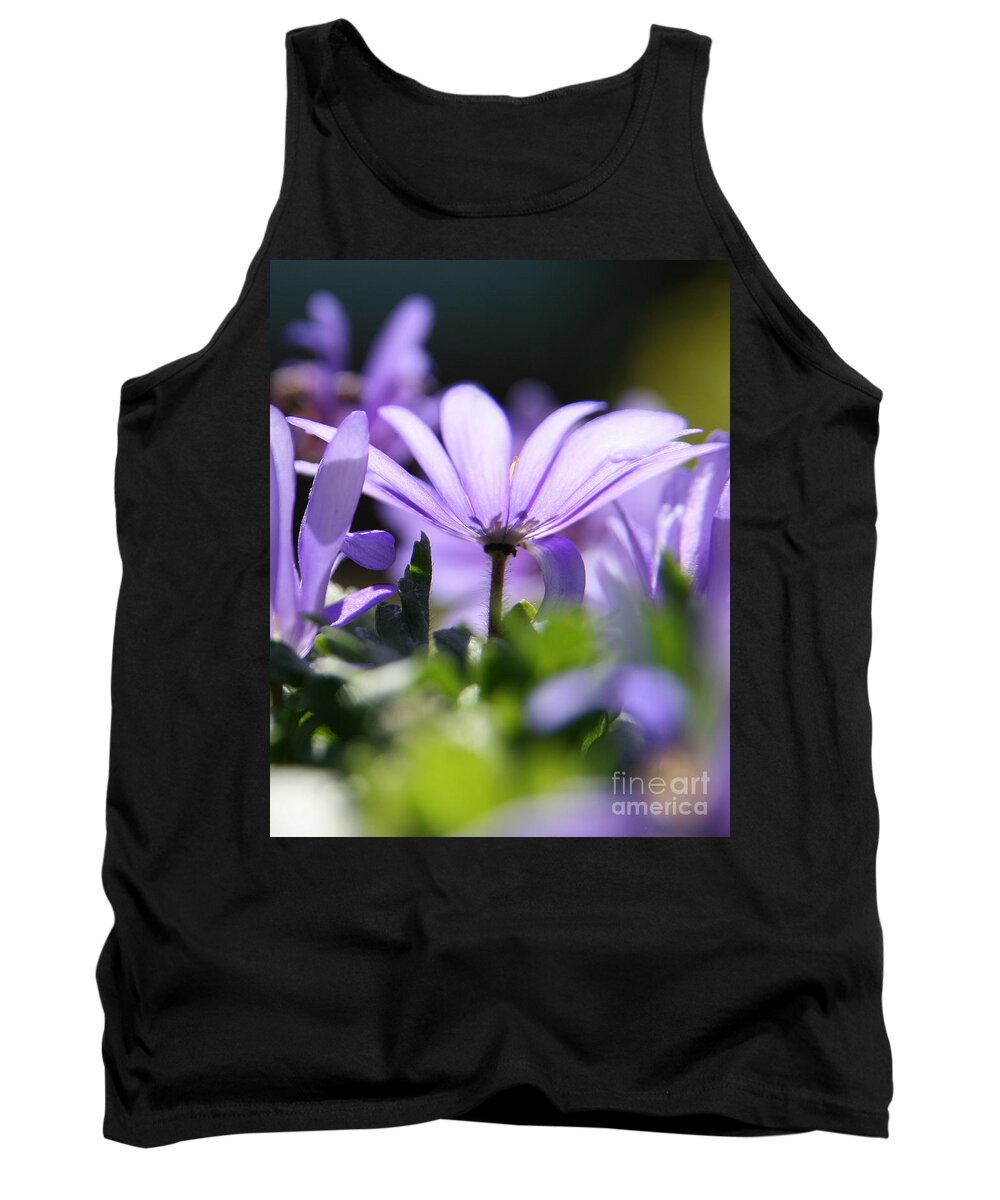 Purple Tank Top featuring the photograph Floral Purple Light by Neal Eslinger