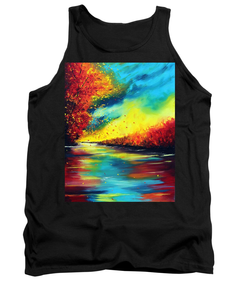 Landscape Tank Top featuring the painting In Your Presence by Meaghan Troup