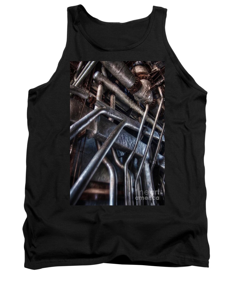 Industrial Tank Top featuring the photograph Industrial Structure by Carlos Caetano