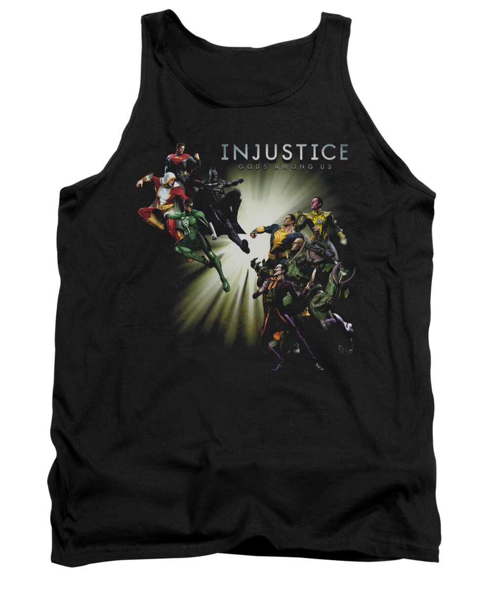 Comics Tank Top featuring the digital art Injustice Gods Among Us - Good Vs Evils by Brand A