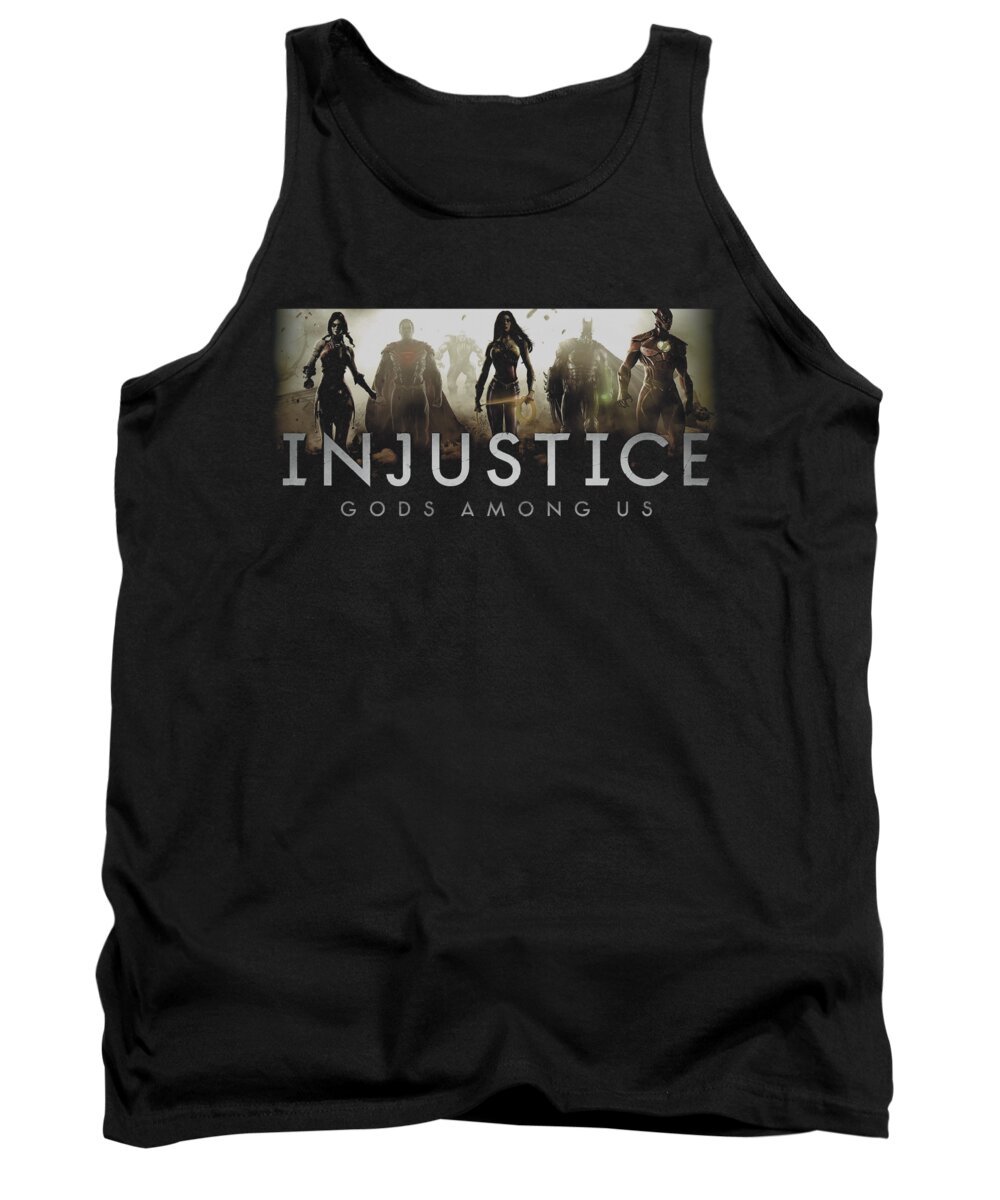 Comics Tank Top featuring the digital art Injustice Gods Among Us - Logo by Brand A