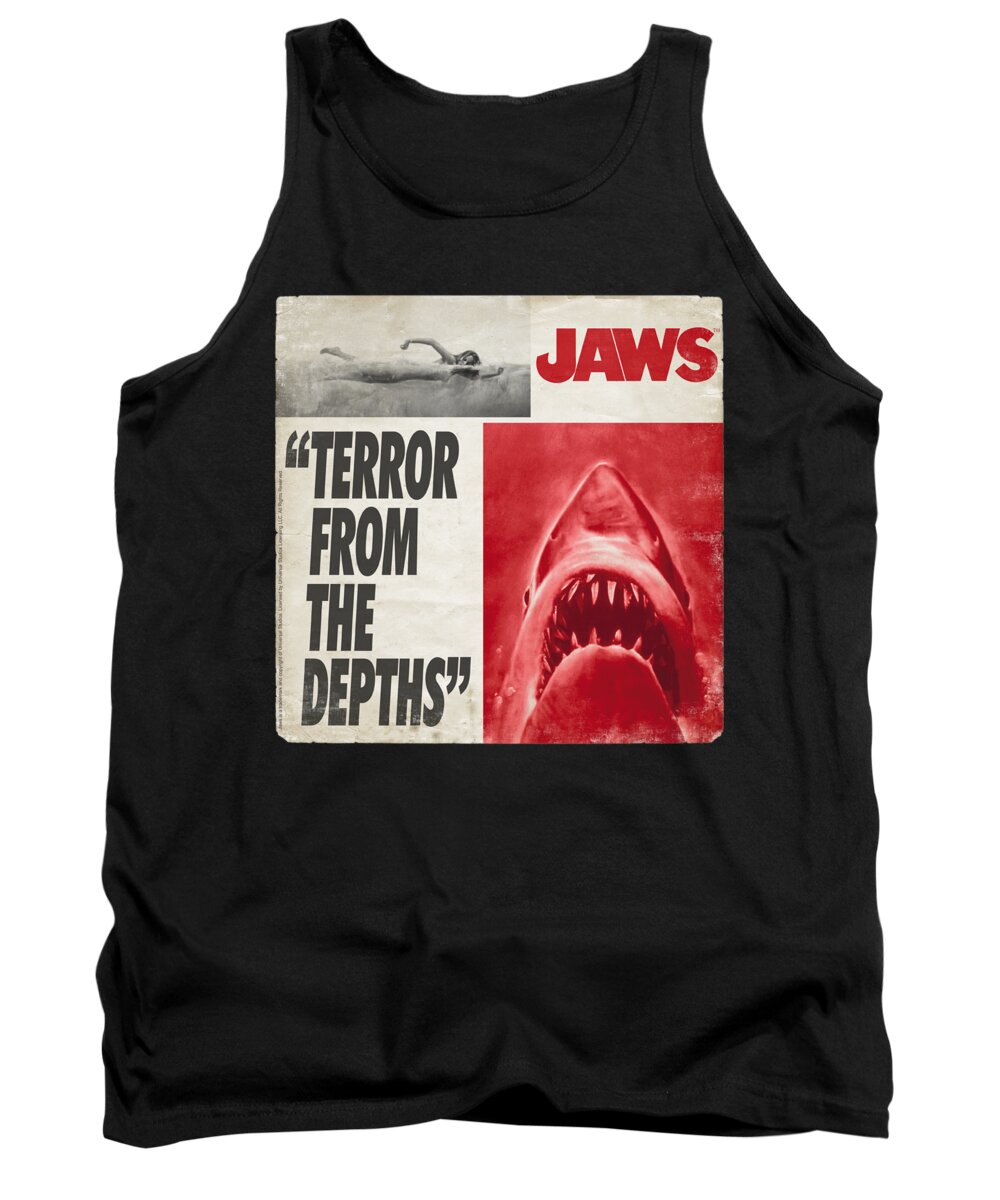  Tank Top featuring the digital art Jaws - Terror by Brand A