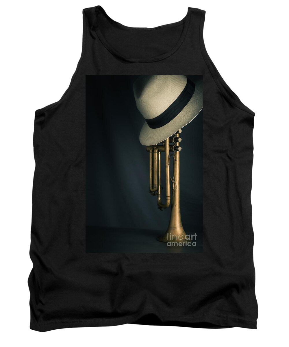 Blues Tank Top featuring the photograph Jazz Trumpet by Carlos Caetano