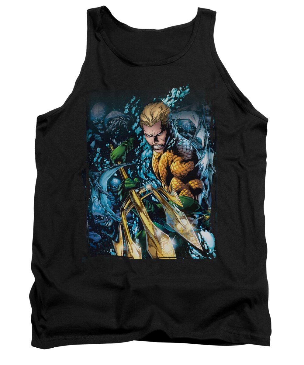 Justice League Of America Tank Top featuring the digital art Jla - Aquaman #1 by Brand A