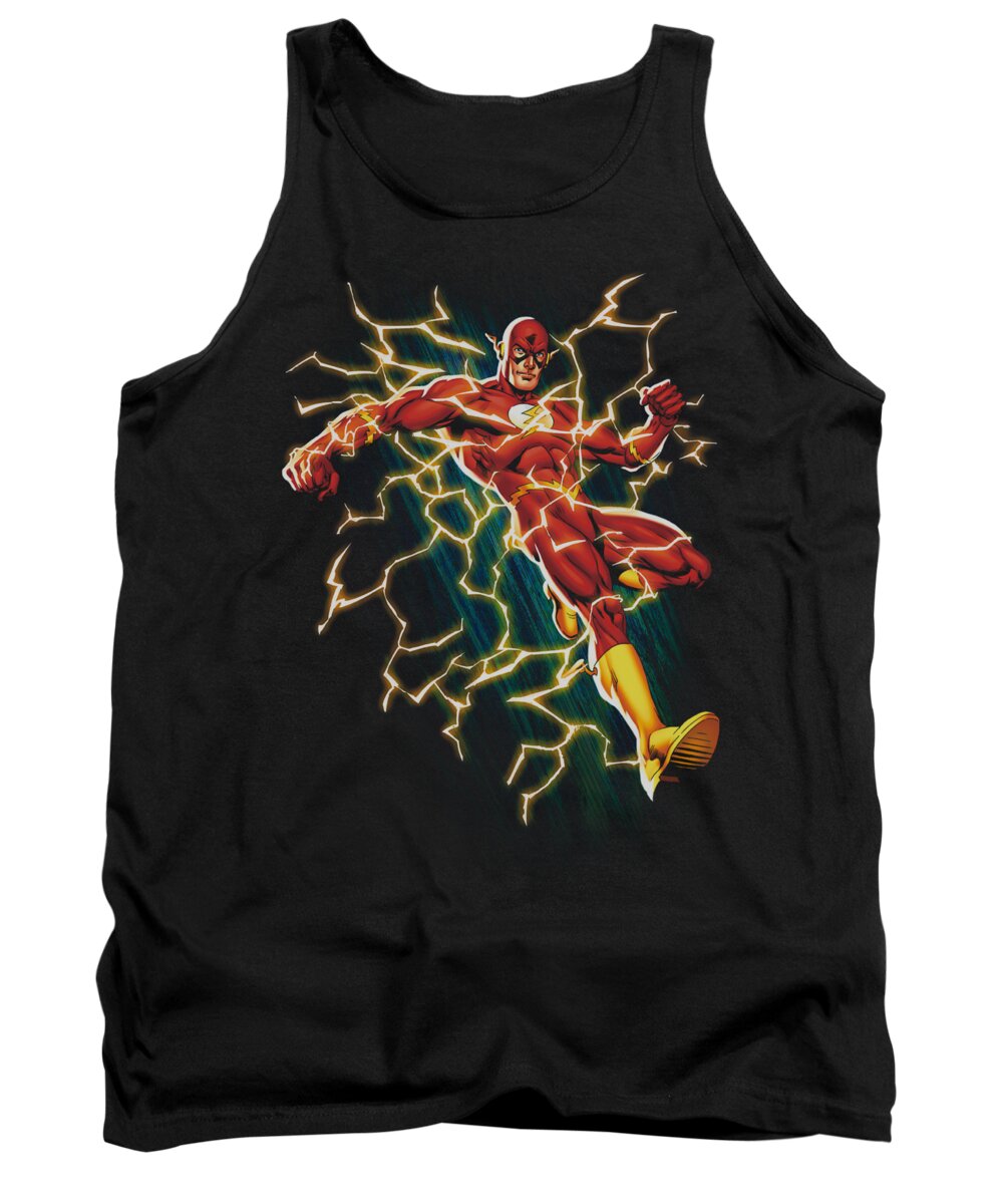 Justice League Of America Tank Top featuring the digital art Jla - Electric Death by Brand A