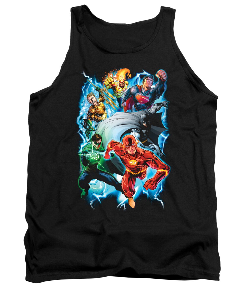  Tank Top featuring the digital art Jla - Electric Team by Brand A