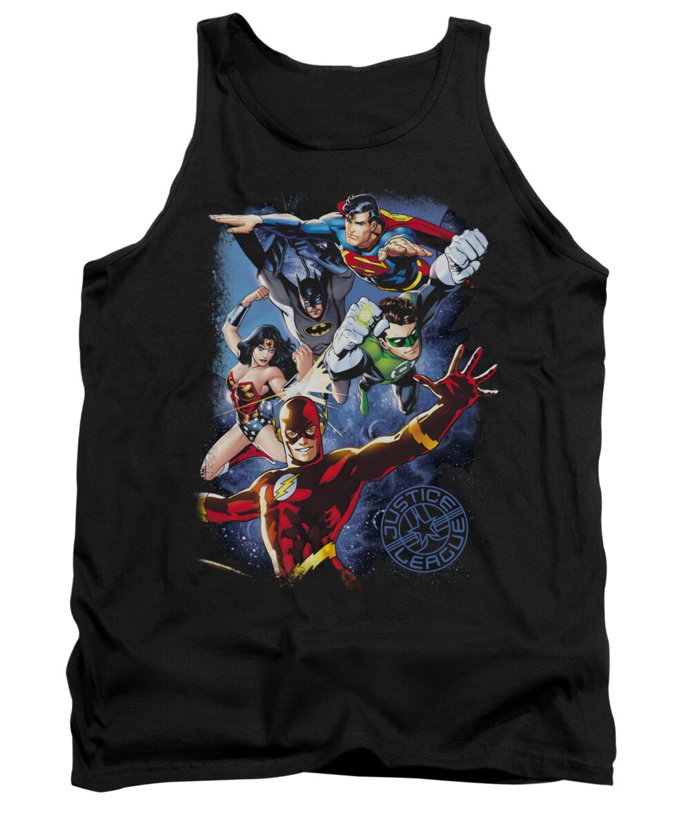  Tank Top featuring the digital art Jla - Galactic Attack Color by Brand A