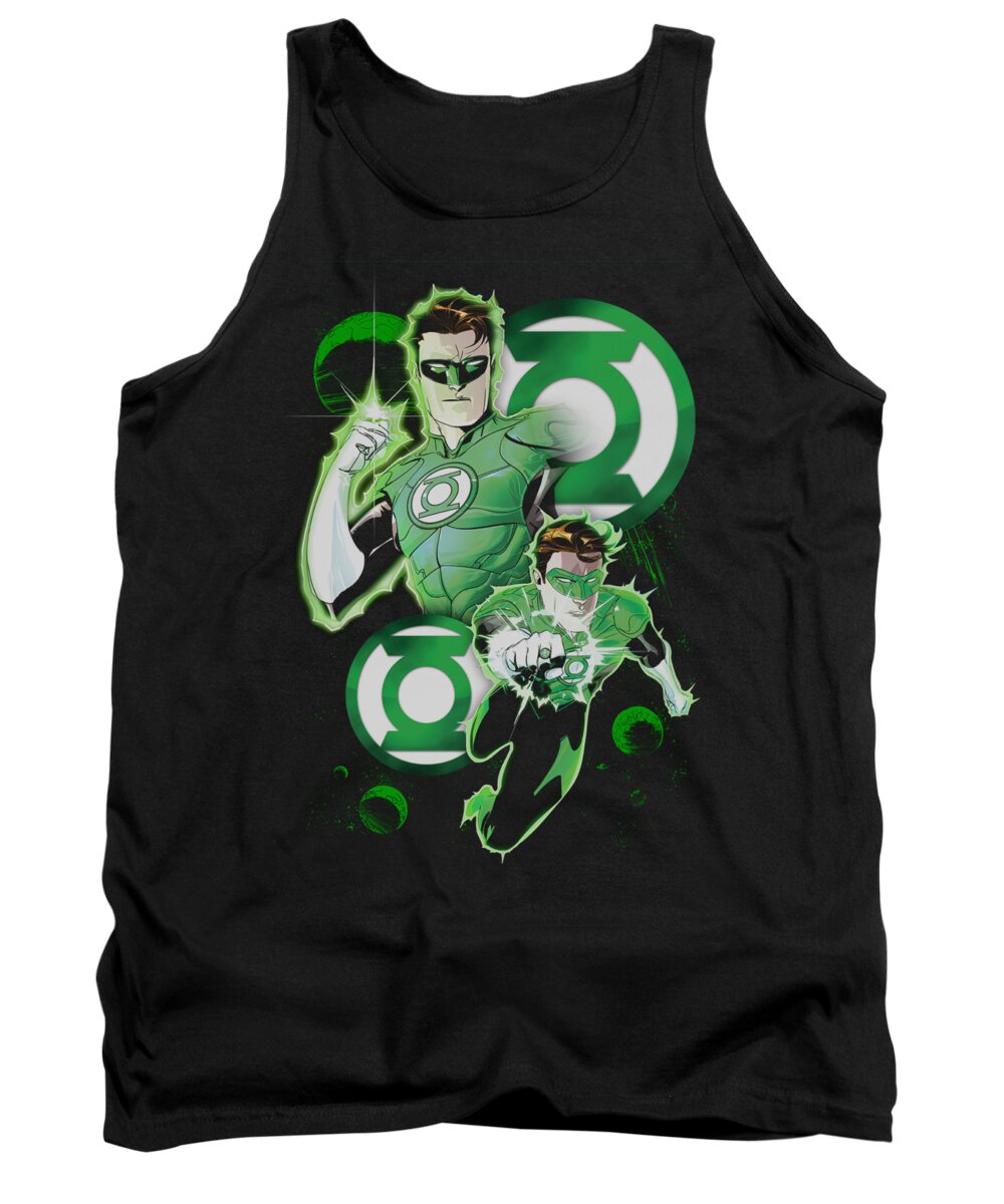 Justice League Of America Tank Top featuring the digital art Jla - Gl In Action by Brand A