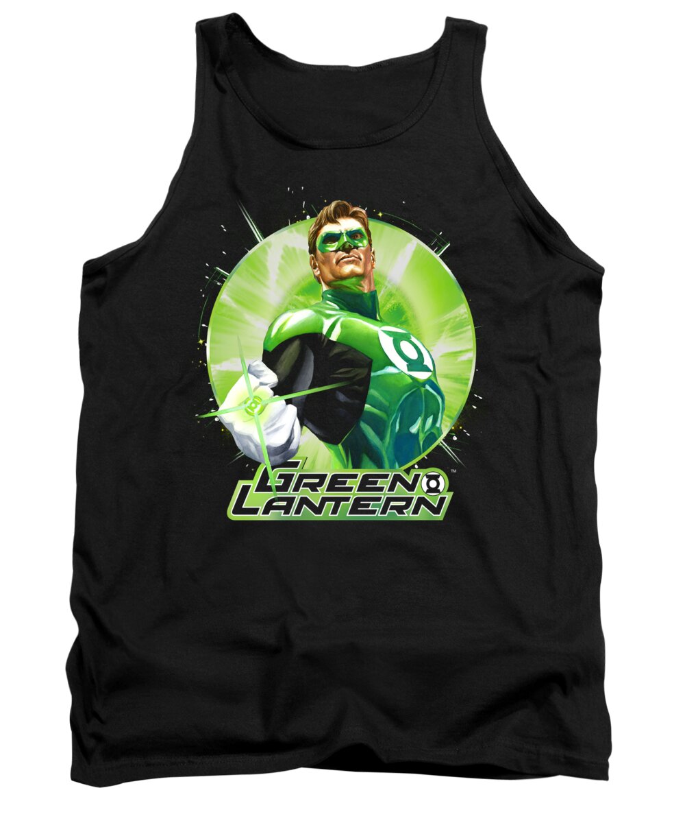  Tank Top featuring the digital art Jla - Green Static by Brand A