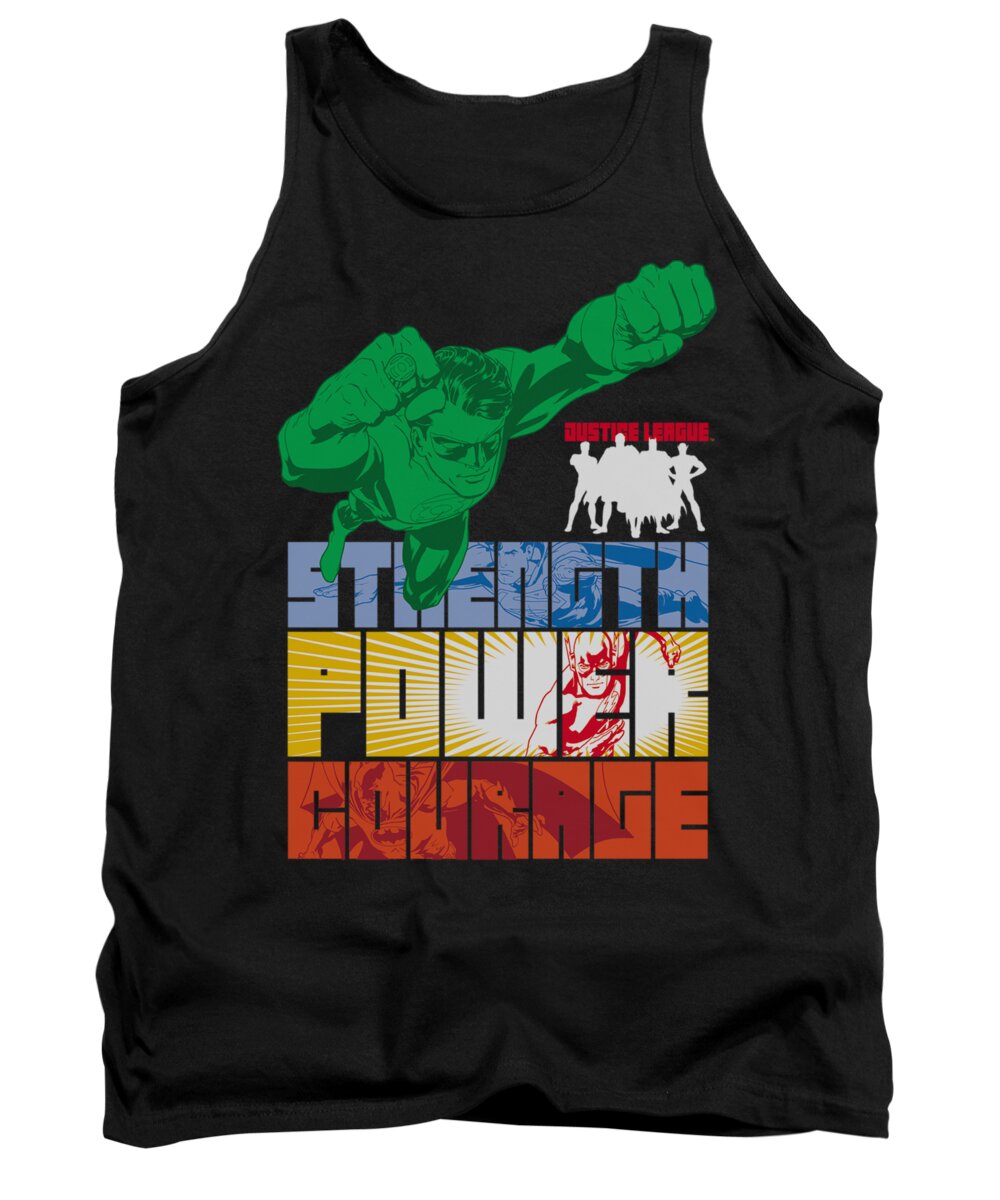 Justice League Of America Tank Top featuring the digital art Jla - Heroic Qualities by Brand A