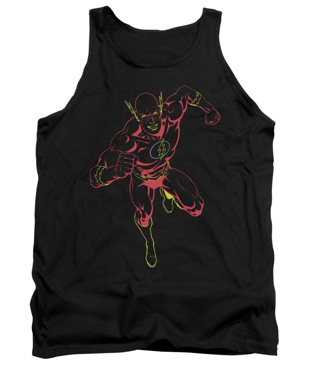  Tank Top featuring the digital art Jla - Neon Flash by Brand A