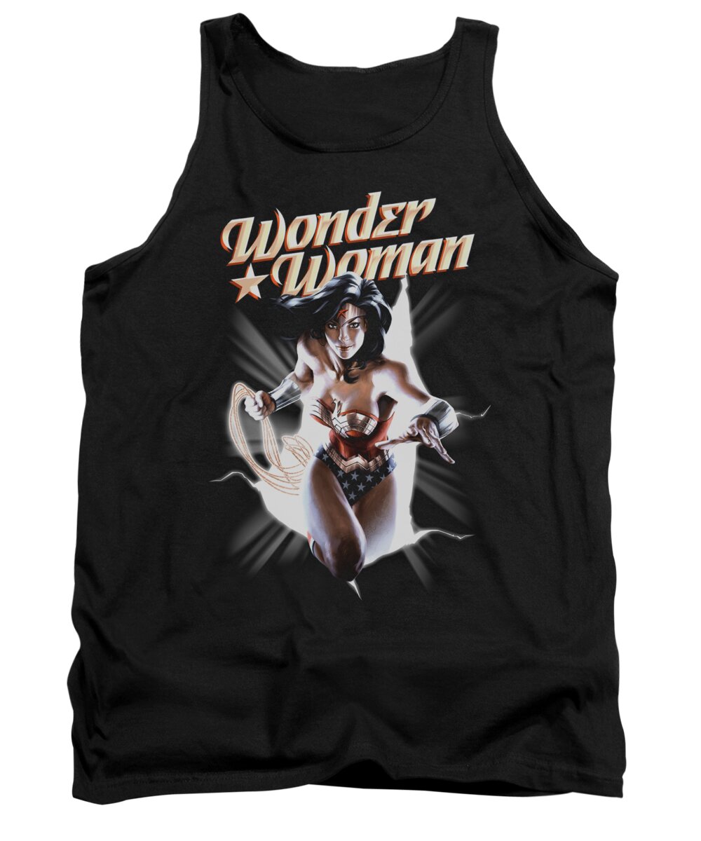 Justice League Of America Tank Top featuring the digital art Jla - Ww Break Out by Brand A