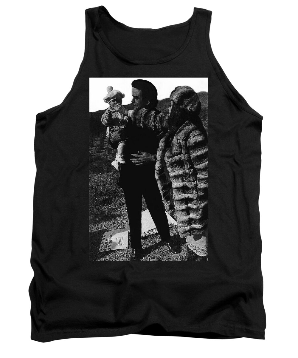 Johnny Cash Flesh And Blood Music Homage Cash Family Old Tucson Az Tank Top featuring the photograph Johnny Cash Flesh and Blood music homage Cash family Old Tucson AZ by David Lee Guss