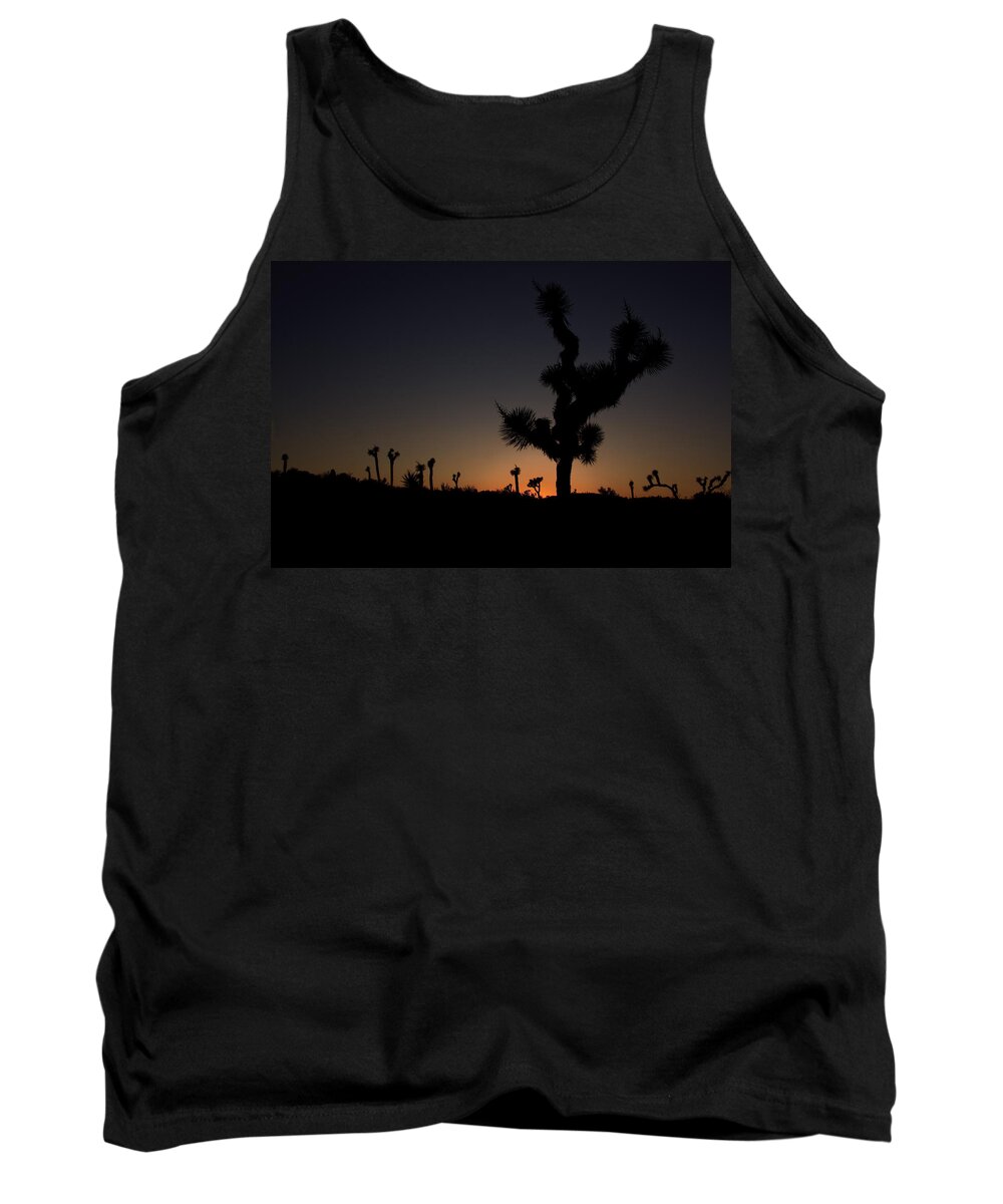 America Tank Top featuring the photograph Joshua Tree in silhouette by Sue Leonard