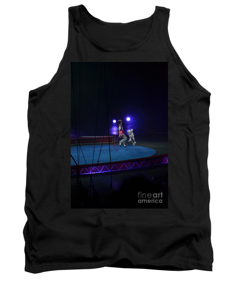 Circus Tank Top featuring the photograph Jumprope with Fido by Robert Meanor