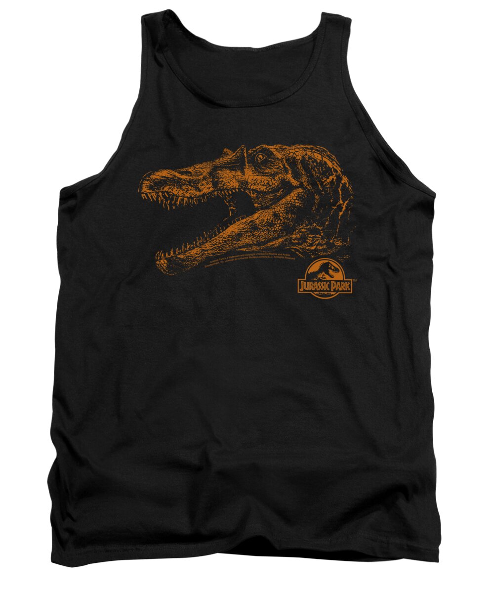 Jurassic Park Tank Top featuring the digital art Jurassic Park - Spino Mount by Brand A