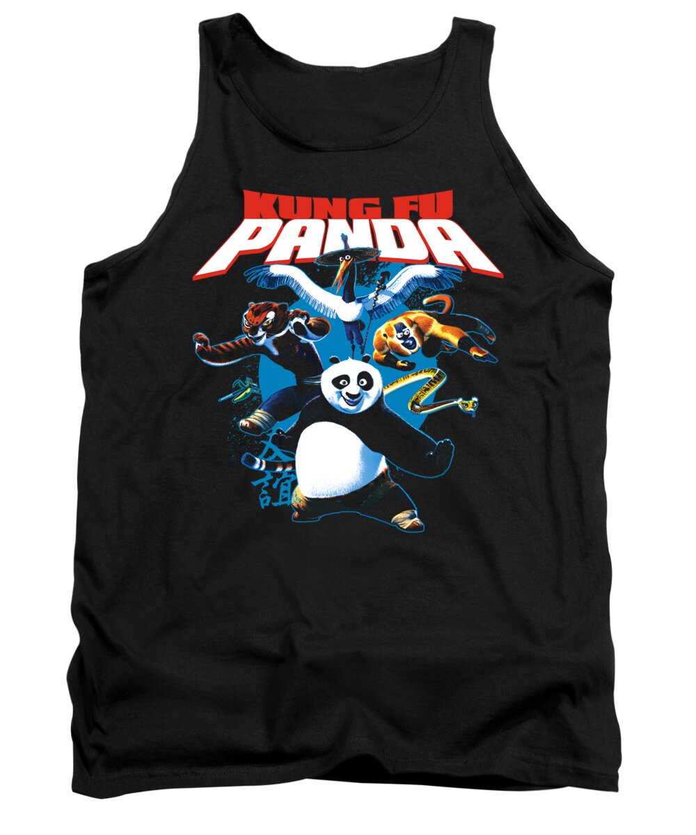  Tank Top featuring the digital art Kung Fu Panda - Kung Fu Group by Brand A
