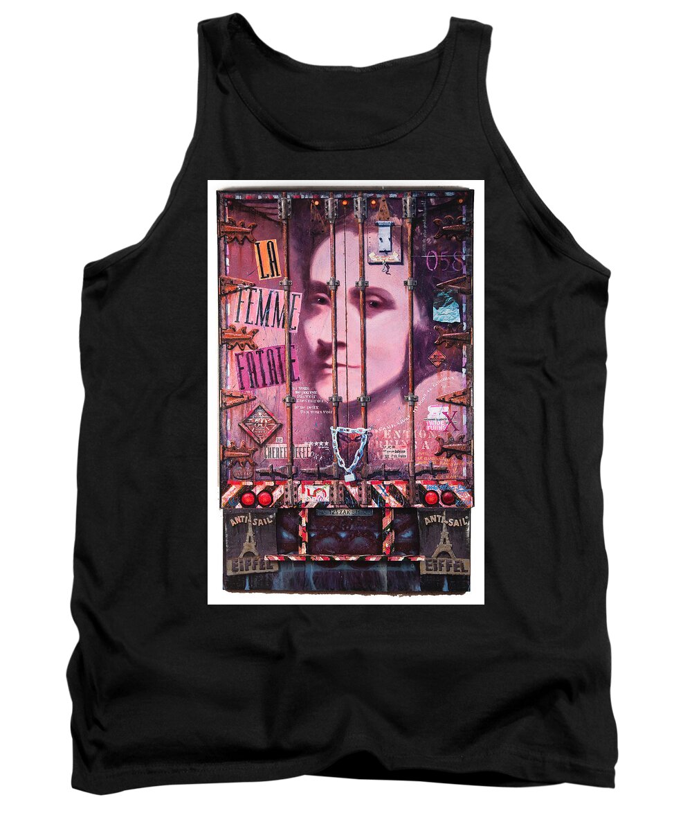 Truck Tank Top featuring the painting La Femme Fatale by Blue Sky