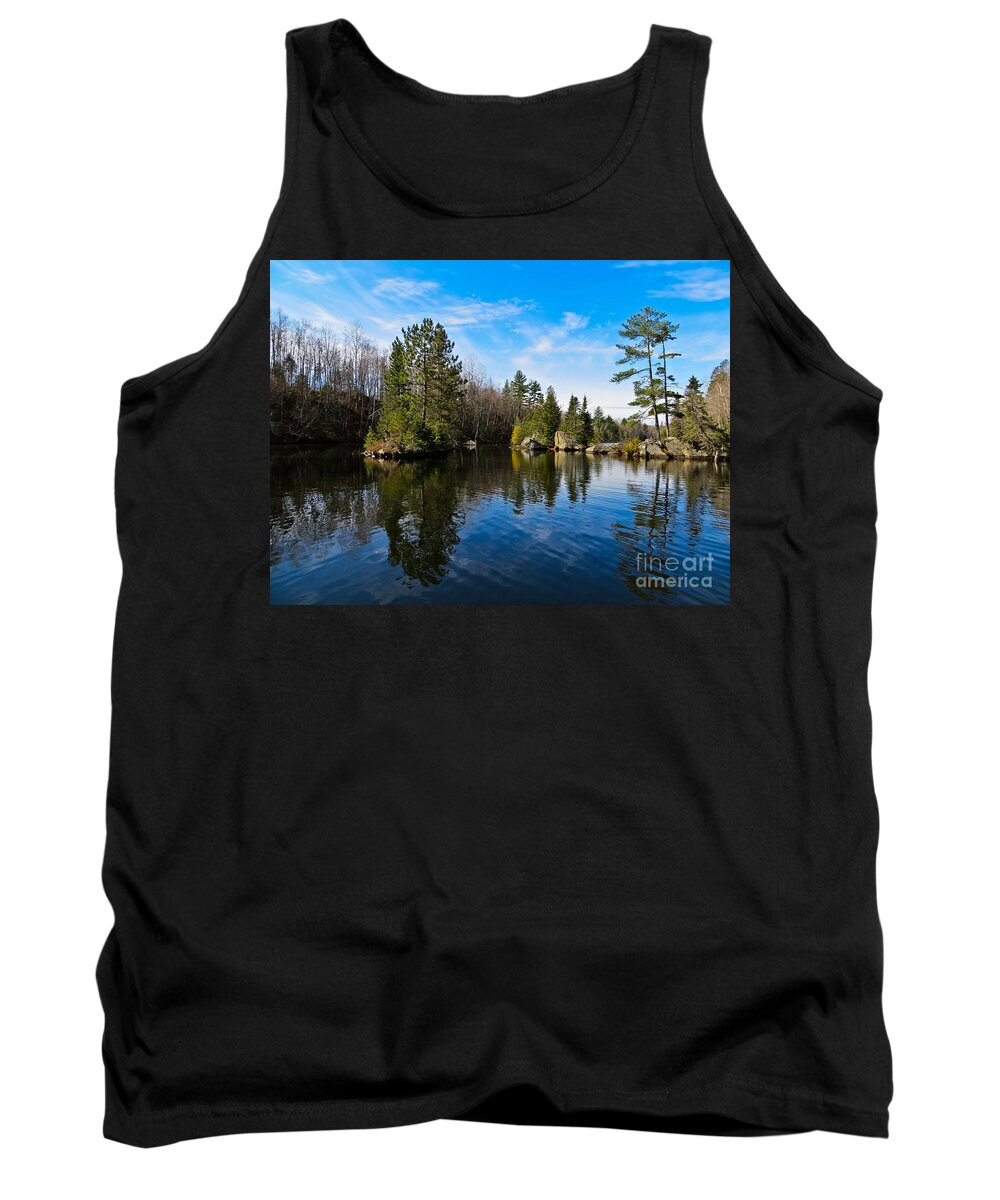 Lake Michigamme In Michigan Tank Top featuring the photograph Lake Michigamme by Gwen Gibson