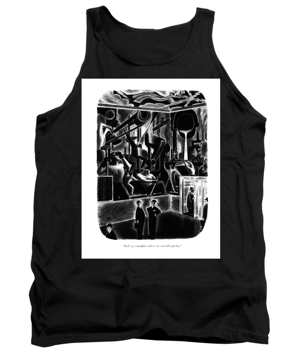 111512 Rta Richard Taylor Tank Top featuring the drawing Someplace Where We Can Talk Talk Quietly by Richard Taylor