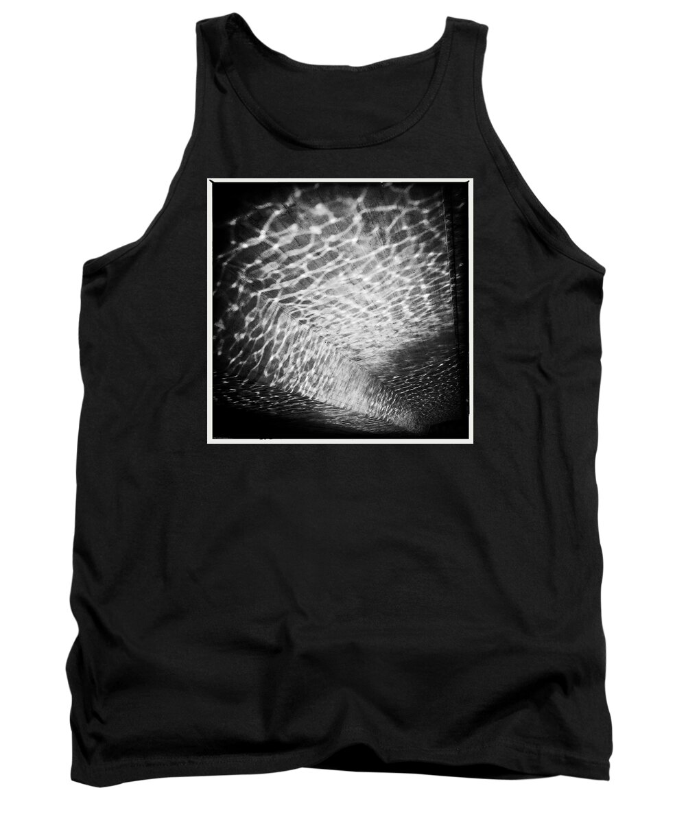 Light Tank Top featuring the photograph Light reflections black and white by Matthias Hauser