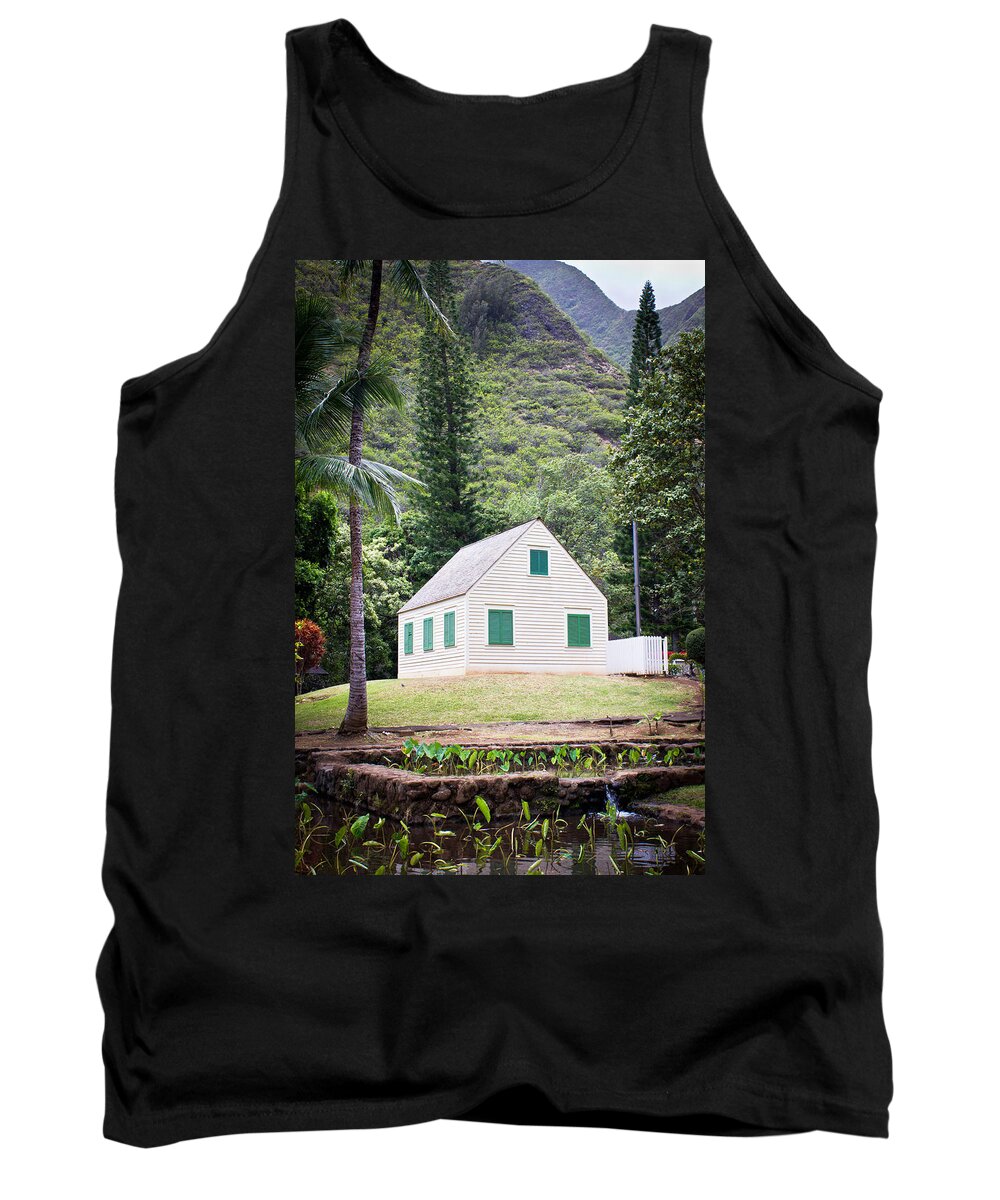 Hawaii Tank Top featuring the photograph Little House By The Taro Pond by Christie Kowalski