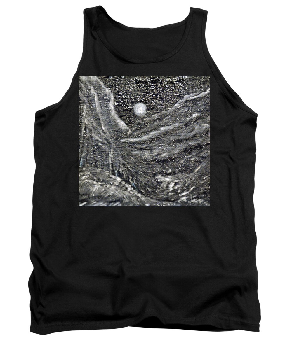 Little Tank Top featuring the painting Little Moon Light Valley by Suzanne Surber