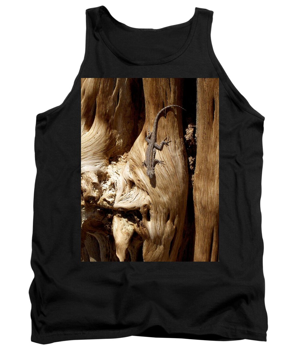 United States Tank Top featuring the photograph Lizard by Richard Gehlbach