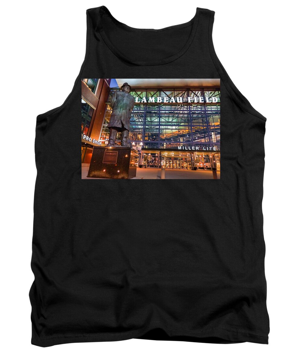 Bill Pevlor Tank Top featuring the photograph Lombardi At Lambeau by Bill Pevlor
