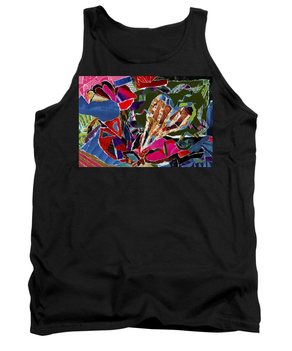 Kenneth James Tank Top featuring the mixed media love what U do by Kenneth James
