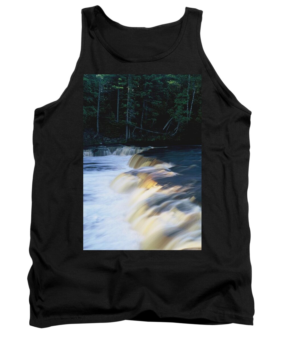 Water Tank Top featuring the photograph Lower Tahquamenon Falls by Randy Pollard