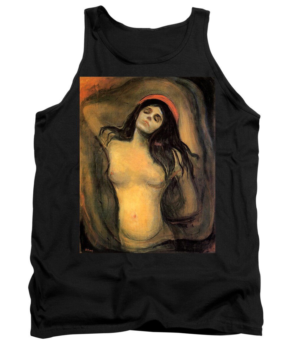 Munch Tank Top featuring the painting Madonna by Pam Neilands