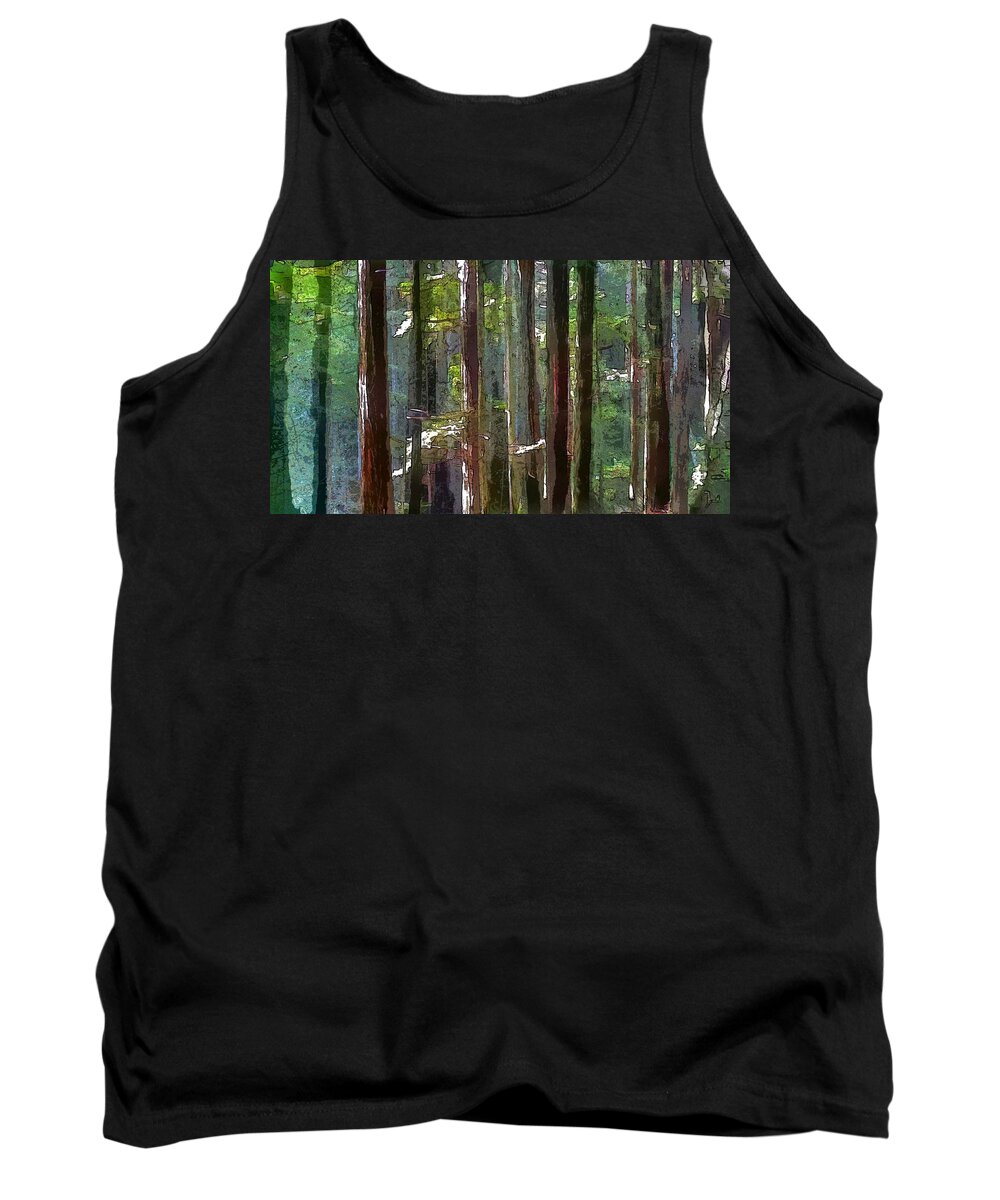 Trees Tank Top featuring the photograph Magic forest by Suzy Norris
