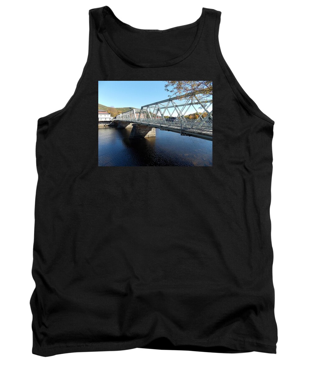 Shelbourne Tank Top featuring the photograph Main Street Bridge Shelbourne Falls by Nina Kindred